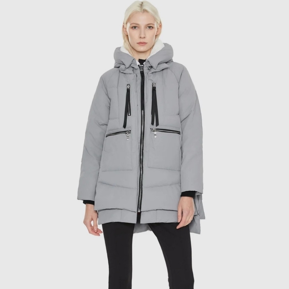Orolay NWOT Grey Waterproof Down Jacket